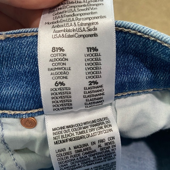 Mother The Weekender Fray Jeans In Groovy Kind of Love Size 30 Flare Medium Wash - Picture 13 of 13